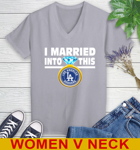 Mlb Los Angeles Dodgers Women's Short Sleeve V-neck Fashion T-shirt : Target