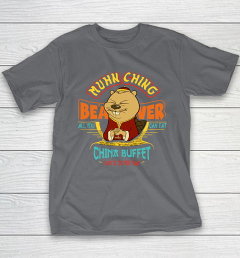 Muhn Ching Beaver All You Can Eat China Buffet Chow Youth T-Shirt 5