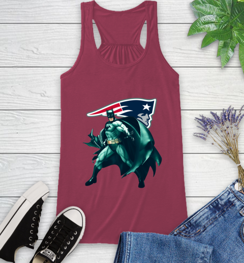 NFL Batman Football Sports New England Patriots Racerback Tank 8