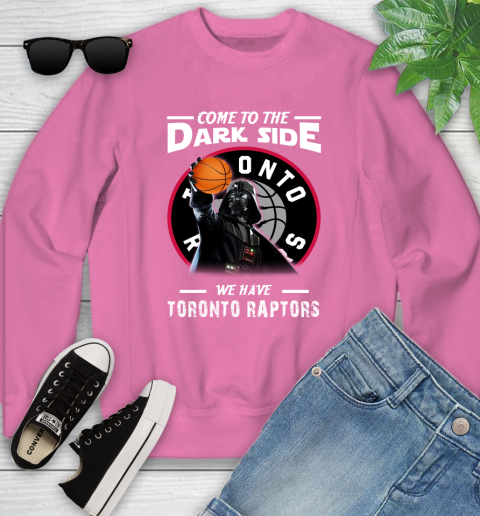 NBA Come To The Dark Side We Have Toronto Raptors Star Wars Darth Vader Basketball Youth Sweatshirt 6