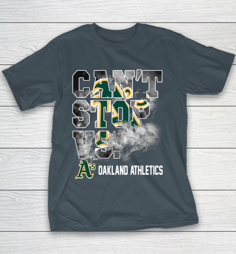 MLB Oakland Athletics Baseball Can't Stop Vs Athletics Youth T-Shirt 5