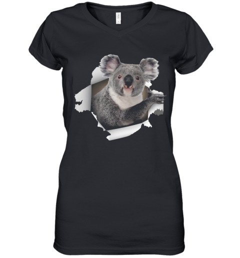 Cute Koala Paper Women's V-Neck T-Shirt
