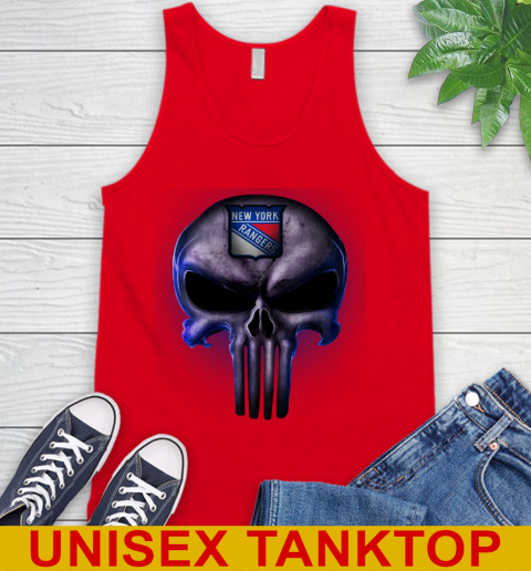 New York Rangers NHL Hockey Punisher Skull Sports Tank Top 5