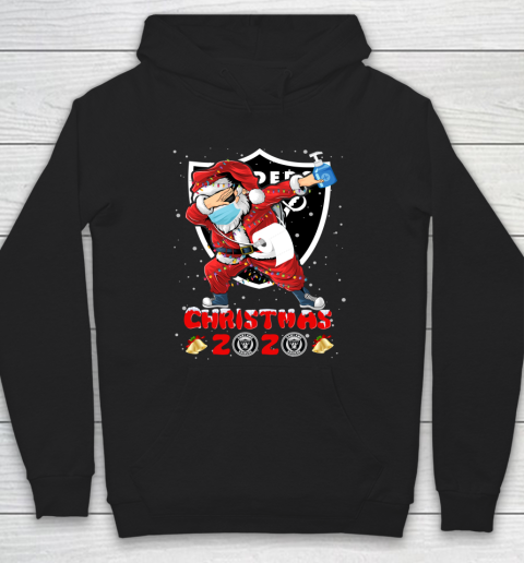Oakland Raiders Funny Santa Claus Dabbing Christmas 2020 NFL Hoodie