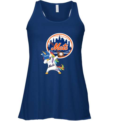 Hip Hop Dabbing Unicorn Flippin Love New York Mets Racerback Tank
