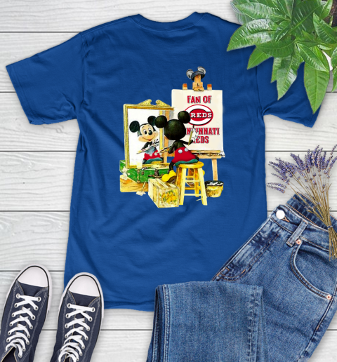 MLB Baseball Cincinnati Reds Mickey Drawing Shirt 91
