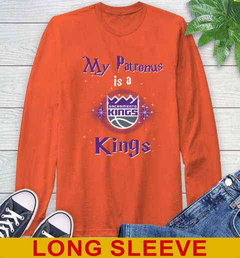 NBA Basketball Harry Potter My Patronus Is A Sacramento Kings Long Sleeve T-Shirt 4