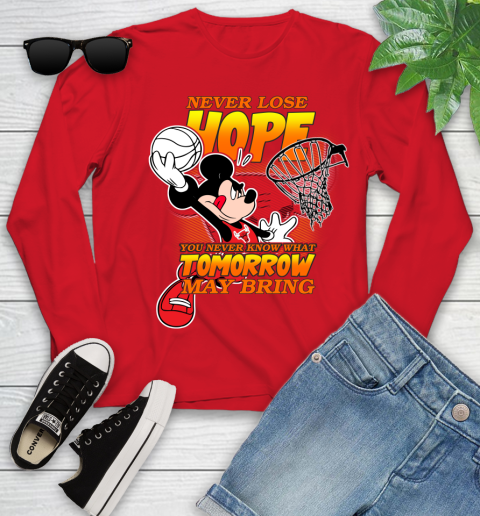 Chicago Bulls NBA Basketball Mickey Disney Never Lose Hope Youth Long Sleeve 11