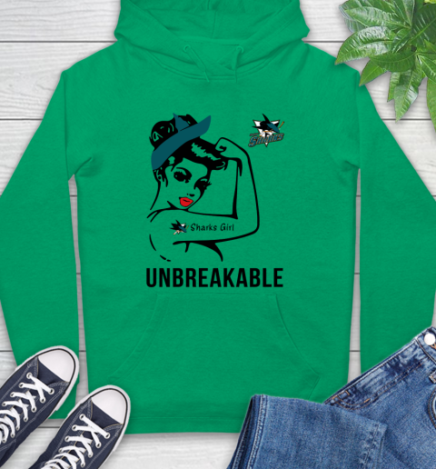 NHL San Jose Sharks Girl Unbreakable Hockey Sports Hoodie 5