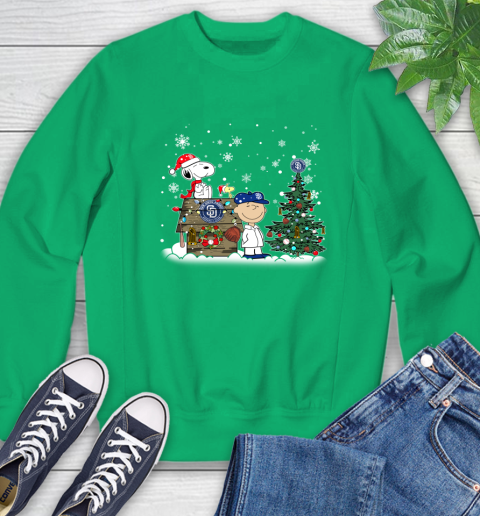 MLB San Diego Padres Snoopy Charlie Brown Christmas Baseball Commissioner's Trophy Sweatshirt 7