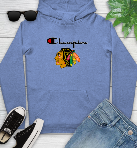 NHL Hockey Chicago Blackhawks Champion Shirt Youth Hoodie 9