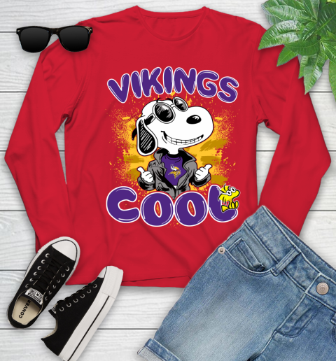 NFL Football Minnesota Vikings Cool Snoopy Shirt Youth Long Sleeve 10
