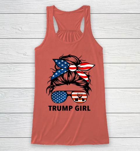 Trump Girl American Flag Glass Racerback Tank 2