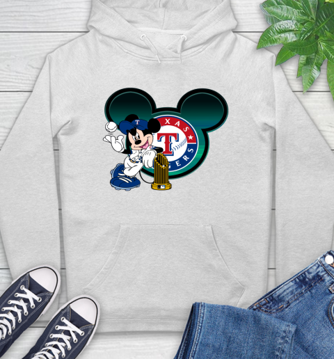 MLB Texas Rangers The Commissioner's Trophy Mickey Mouse Disney Hoodie