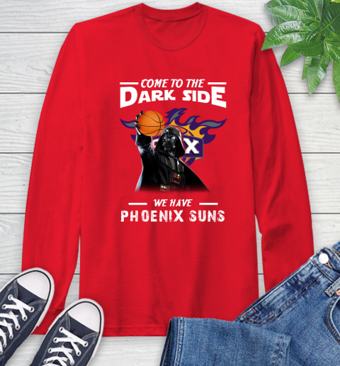 NBA Come To The Dark Side We Have Phoenix Suns Star Wars Darth Vader Basketball Long Sleeve T-Shirt 11