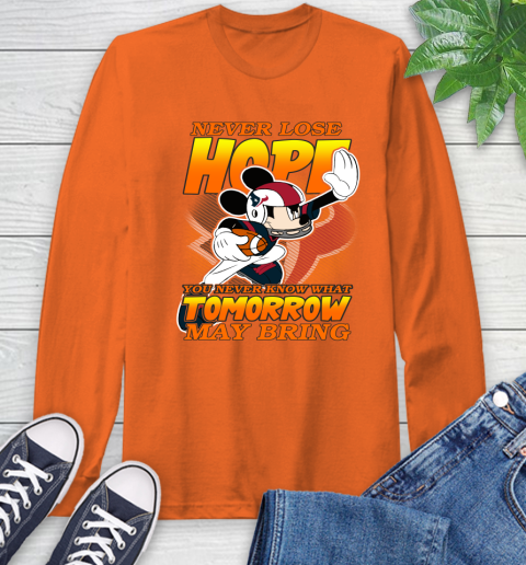 Houston Texans NFL Football Mickey Disney Never Lose Hope Long Sleeve T-Shirt 4