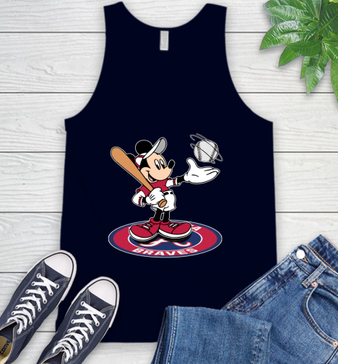 MLB Baseball Atlanta Braves Cheerful Mickey Disney Shirt Tank Top 3