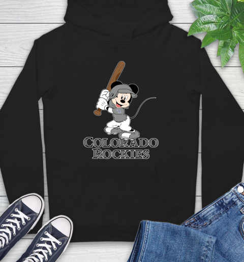 MLB Baseball Colorado Rockies Cheerful Mickey Mouse Shirt Hoodie