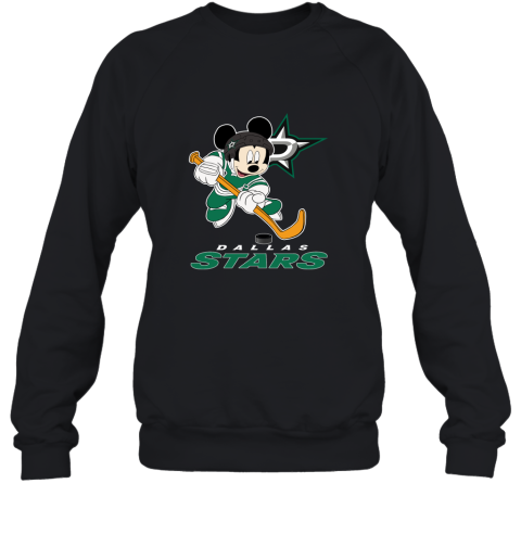 NHL Hockey Mickey Mouse Team Dallas Star Sweatshirt