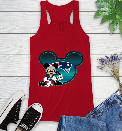 NFL New England Patriots Mickey Mouse Disney Football T Shirt Racerback Tank 6