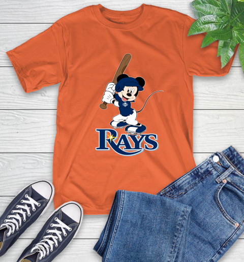 MLB Baseball Tampa Bay Rays Cheerful Mickey Mouse Shirt T-Shirt - Image 6