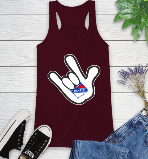 New York Rangers NHL Hockey Mickey Rock Hand Disney Racerback Tank 3