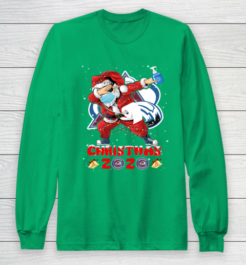 Colorado Avalanche Funny Santa Claus Dabbing Christmas 2020 NHL Long Sleeve T-Shirt 4