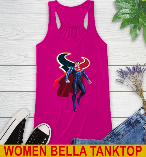 NFL Superman DC Sports Football Houston Texans Racerback Tank 8