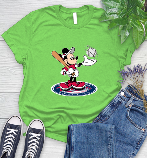 MLB Baseball Minnesota Twins Cheerful Mickey Disney Shirt Women's T-Shirt 10