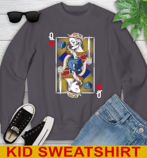 NBA Basketball Memphis Grizzlies The Queen Of Hearts Card Shirt Youth Sweatshirt 5