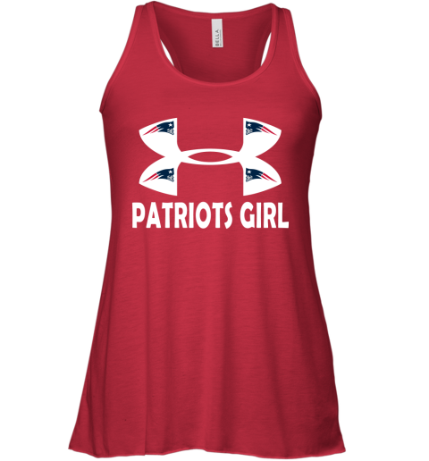 NFL New England Patriots Girl Under Armour Football Sports CUC67k756R3 flowy tank 32 95 151514 front red
