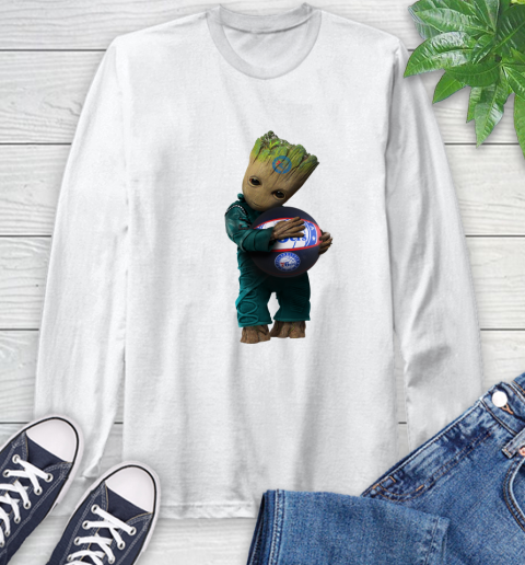 NBA Groot Guardians Of The Galaxy Basketball Sports Philadelphia 76ers Long Sleeve T-Shirt