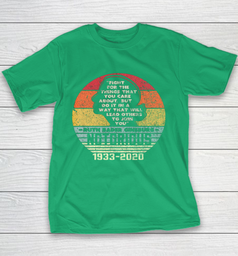 Notorious RBG 1933  2020 Fight For The Things You Care About Youth T-Shirt 3