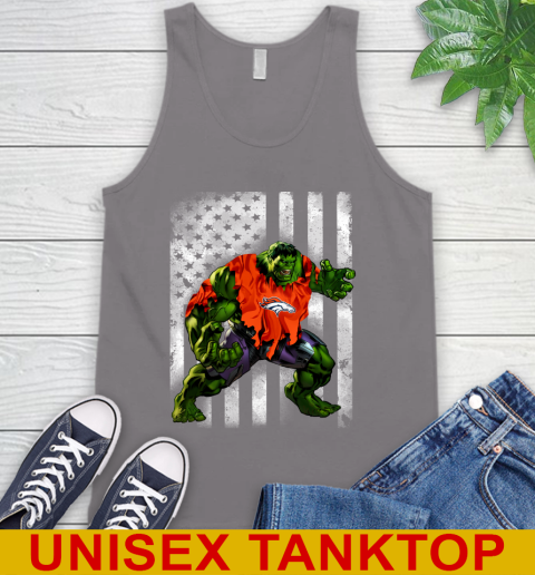 Denver Broncos Hulk Marvel Avengers NFL Football American Flag Tank Top 6