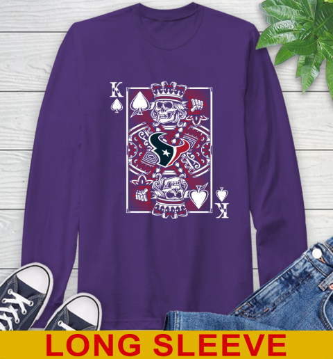 Houston Texans NFL Football The King Of Spades Death Cards Shirt Long Sleeve T-Shirt - Image 6