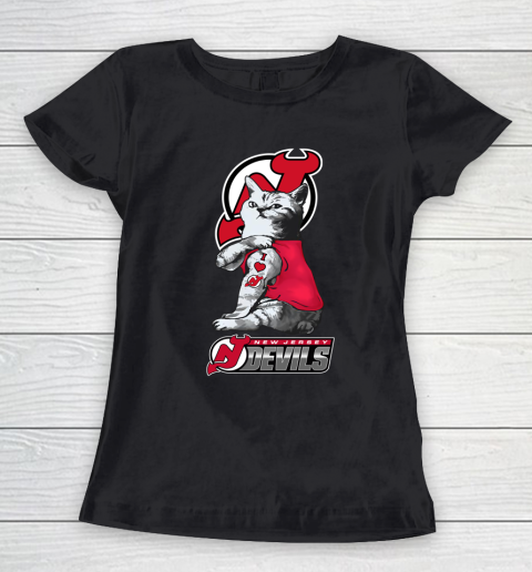NHL My Cat Loves New Jersey Devils Hockey Women's T-Shirt