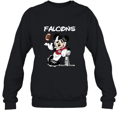 Mickey Falcons Taking The Super Bowl Trophy Football Sweatshirt