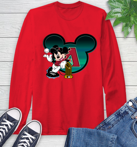 MLB Arizona Diamondbacks The Commissioner's Trophy Mickey Mouse Disney Long Sleeve T-Shirt 10