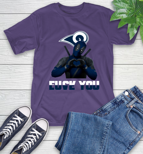 NHL Los Angeles Rams Deadpool Love You Fuck You Football Sports T-Shirt 5