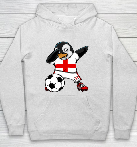 Dabbing Penguin England Soccer Fans Jersey Football Lovers Hoodie