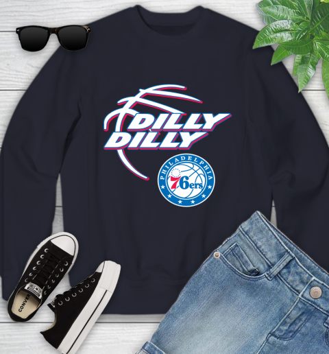 NBA Philadelphia 76ers Dilly Dilly Basketball Sports Youth Sweatshirt 3