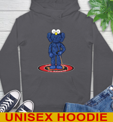 NHL Hockey Calgary Flames Kaws Bff Blue Figure Shirt Hoodie 7
