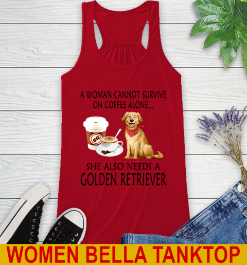 Women cannot survive on coffee alone she also need a GOLDEN tshirt 40