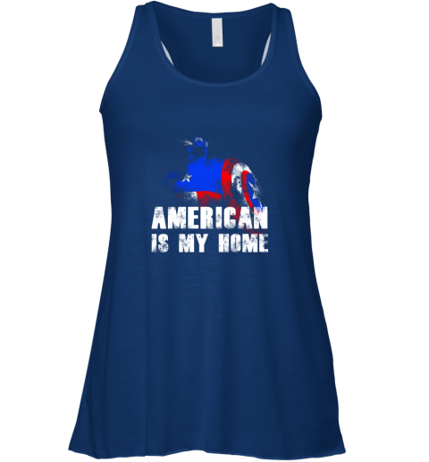America Is My Home Captain America 4th Of July Racerback Tank