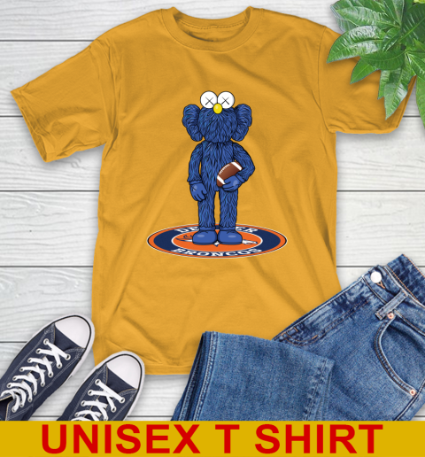 NFL Football Denver Broncos Kaws Bff Blue Figure Shirt T-Shirt 3