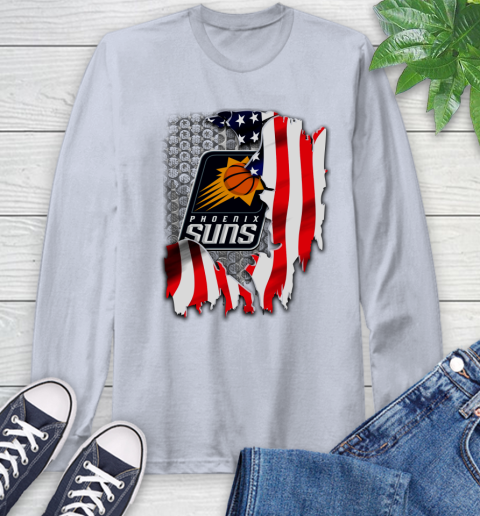 Phoenix Suns NBA Basketball American Flag Long Sleeve T-Shirt 6