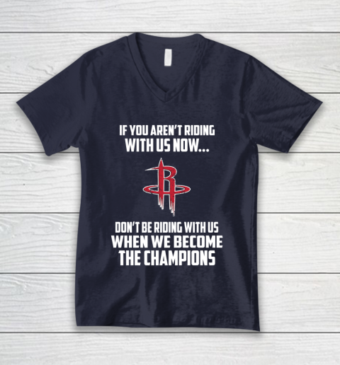 NBA Houston Rockets Basketball We Become The Champions V-Neck T-Shirt 2