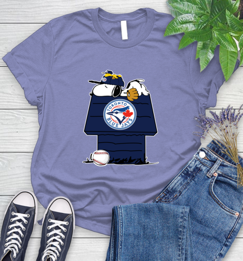 MLB Toronto Blue Jays Snoopy Woodstock The Peanuts Movie Baseball T Shirt Women's T-Shirt 11