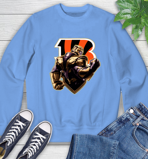 NFL Thanos Avengers Endgame Football Sports Cincinnati Bengals Sweatshirt 11