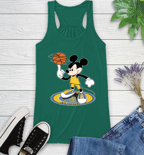 NBA Basketball Denver Nuggets Cheerful Mickey Disney Shirt Racerback Tank 7